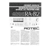 Rotel RA-812 Amplifier manual cover