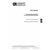 Dürkopp Adler Z116 027201 Sewing Machine manual cover