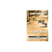 Can-Am Outlander 800R X mr 2012 Vehicle manual cover