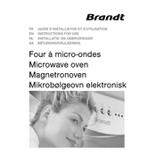 Brandt ME1040X Microwave Oven manual cover