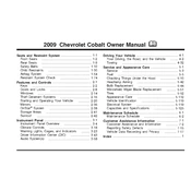 Chevrolet Cobalt 2009 manual cover