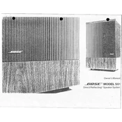 Bose 501 Direct Reflecting Loudspeakers manual cover