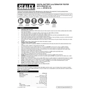 Sealey BT2012.V2 Tester manual cover