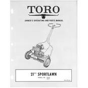 Toro Sportlawn 21-inch 10330 Mower manual cover