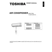 Toshiba RAS-10SAVP-E Air Conditioner manual cover