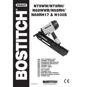 Bostitch N88RH17-2 Nailer manual cover