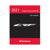 Honda CRF150R 2021 Motorcycle manual cover