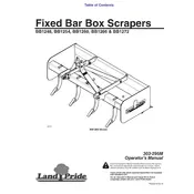 Kubota BB1254 Scraper manual cover