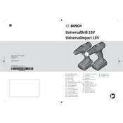 Bosch UniversalDrill 18V Drill manual cover