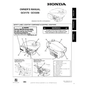 Honda GCV170 2021 Engine manual cover