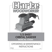 Clarke 6462051 COS200 1 3 Sheet Orbital Sander manual cover