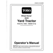 Toro Wheel Horse 264-H 72063 Tractor manual cover