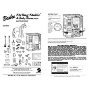 Barbie Mattel Styling Stable 54253 Toy manual cover