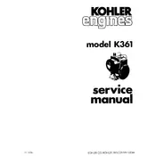 Kohler K361 Engine manual cover