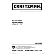 Craftsman CMCE520 Inflator manual cover