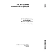 John Deere 408 Sprayer manual cover