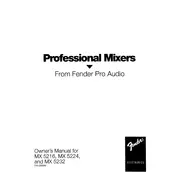 Fender MX 5216 Audio Mixer manual cover