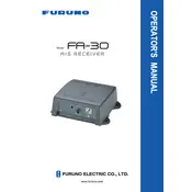 Furuno FA-30 Receiver manual cover