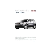 GMC Arcadia 2011 manual cover