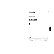 Yamaha BD-S681 Disc Player manual cover