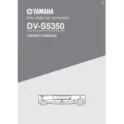 Yamaha DV-S5350 Disc Player manual cover