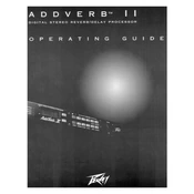 Peavey AddVerb II Processor manual cover