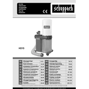 Scheppach HD15 5906304901 Dust Collector manual cover