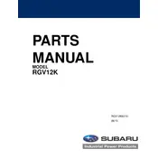 Subaru RGV12K Generator manual cover