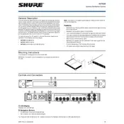 Shure AXT630 Antenna manual cover