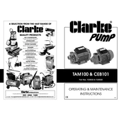 Clarke 7230020 CEB101 Electric Water Pump manual cover