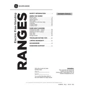 GE JB256RTSS Range manual cover