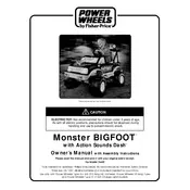 Power Wheels Mattel Monster Bigfoot 74420 Toy manual cover