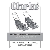 Clarke 3402120 CLM16 Petrol Driven Lawnmower manual cover