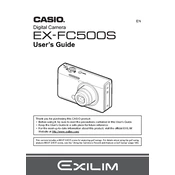 Casio EXFC500S Camera manual cover