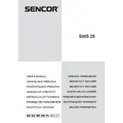 Sencor SWS 25 BS Thermometer manual cover