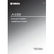 Yamaha A-S700 Amplifier manual cover