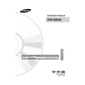 Samsung DVD-AR650 DVD Player manual cover