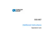 Dürkopp Adler 550-867 Operation Lock Sewing Machine manual cover