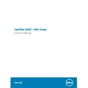 Dell OptiPlex 3040 Mini Tower Desktop manual cover