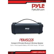 Pyle PBMSQG5 Speaker manual cover