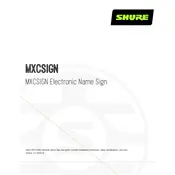 Shure MXCSign Microphone manual cover