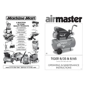 Clarke 2320700 Airmaster Tiger 8 35 Air Compressor manual cover