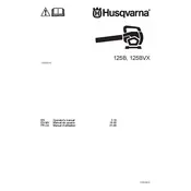 Husqvarna 125B Leaf Blower manual cover