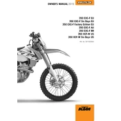 KTM EXC‑F 350 AU 2015 Motorcycle manual cover