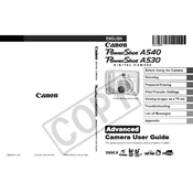 Canon PowerShot A530 manual cover