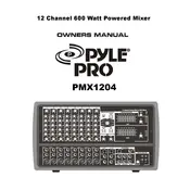 Pyle PMX1204 Mixer manual cover