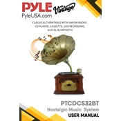 Pyle PTCDCS32BT Phonograph manual cover