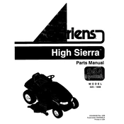 Ariens High Sierra 934025 1998 Tractor manual cover