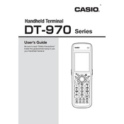 Casio DT-970 Terminal manual cover