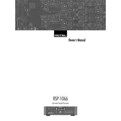 Rotel RSP-1066 Sound Processor manual cover